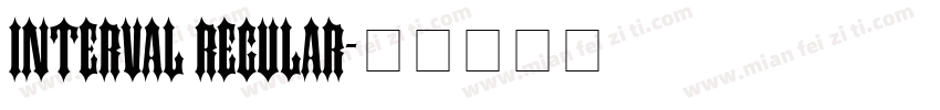 INTERVAL Regular字体转换